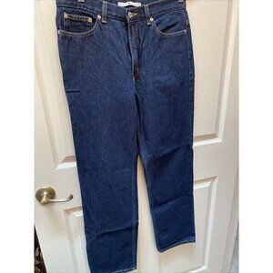 pTOMMY HILFIGER casual solid blue straight jeans 8